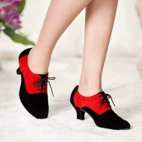 New Womens Modern Latin Ballroom Tango Dancing Teacher Practice Lace Up Shoes