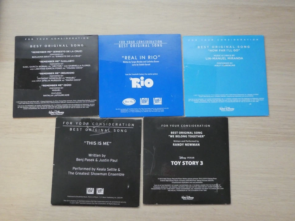 FYC CD Lot of 5 Coco, Rio, Moana, Toy Story 3 & The Greatest Showman Best Song - Image 3 of 3