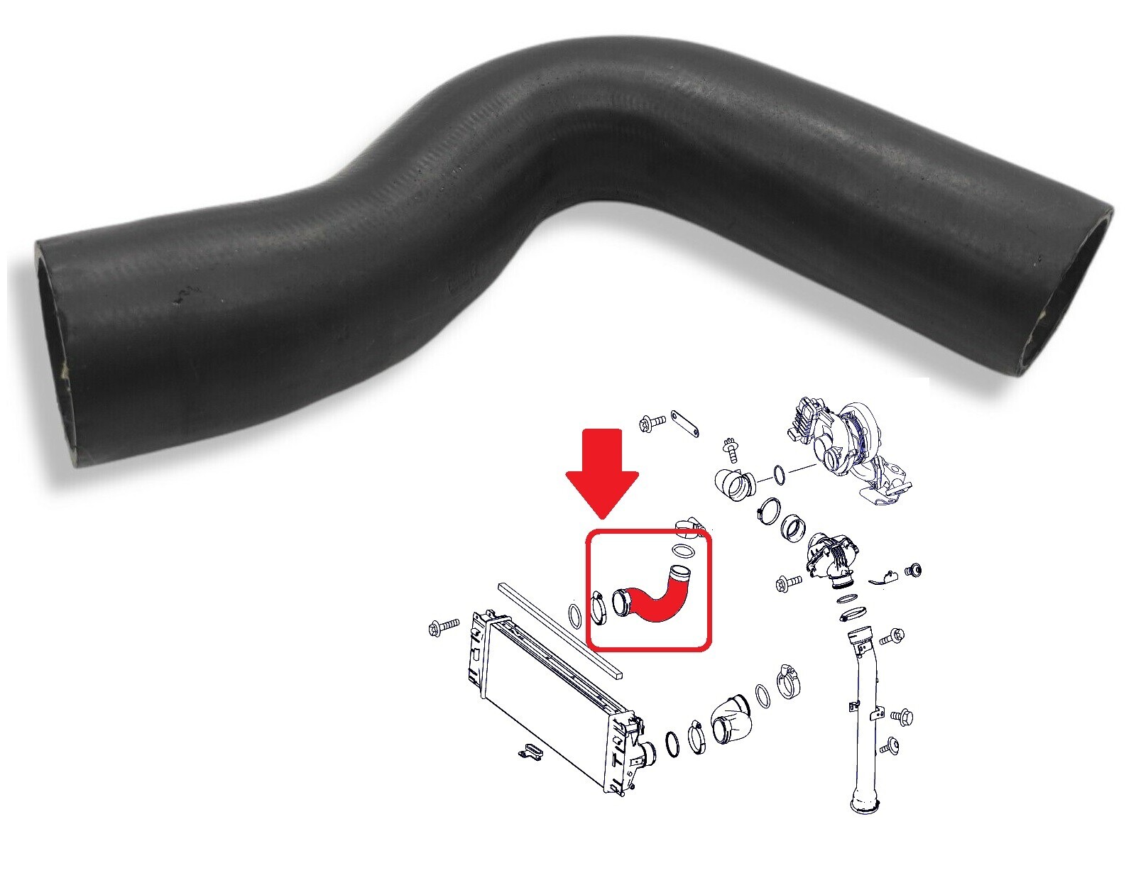 Intercooler Pipe Turbo Hose For Mercedes Sprinter B906 213 215 313 315 415 CDI