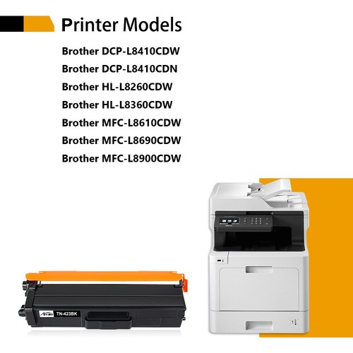 Toner 1-12XXL pour Brother TN423 TN-423XL MFC-L8690 CDW HL-L8260 CDW HL-L8360 CDW - Photo 3/13