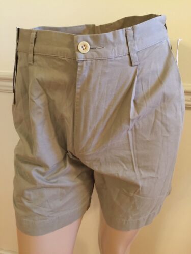 NWT Nautica Rigger Classic Fit Men's Short Shorts 30 W X6 Khaki Pleated 4 Pocket