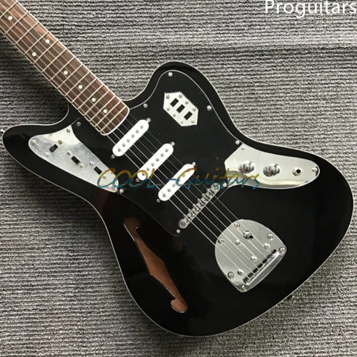 Custom Electric Guitar Special Edition Jazzmaster Thinline New Black Semi-Hollow