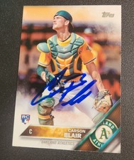 Carson Blair Autograph Signed 2016 Topps RC Oakland Athletics