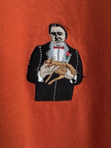 Percival T Shirt Embroidered “The Cat Father Tee” Marlon Brando Godfather XXL - Picture 6 of 9