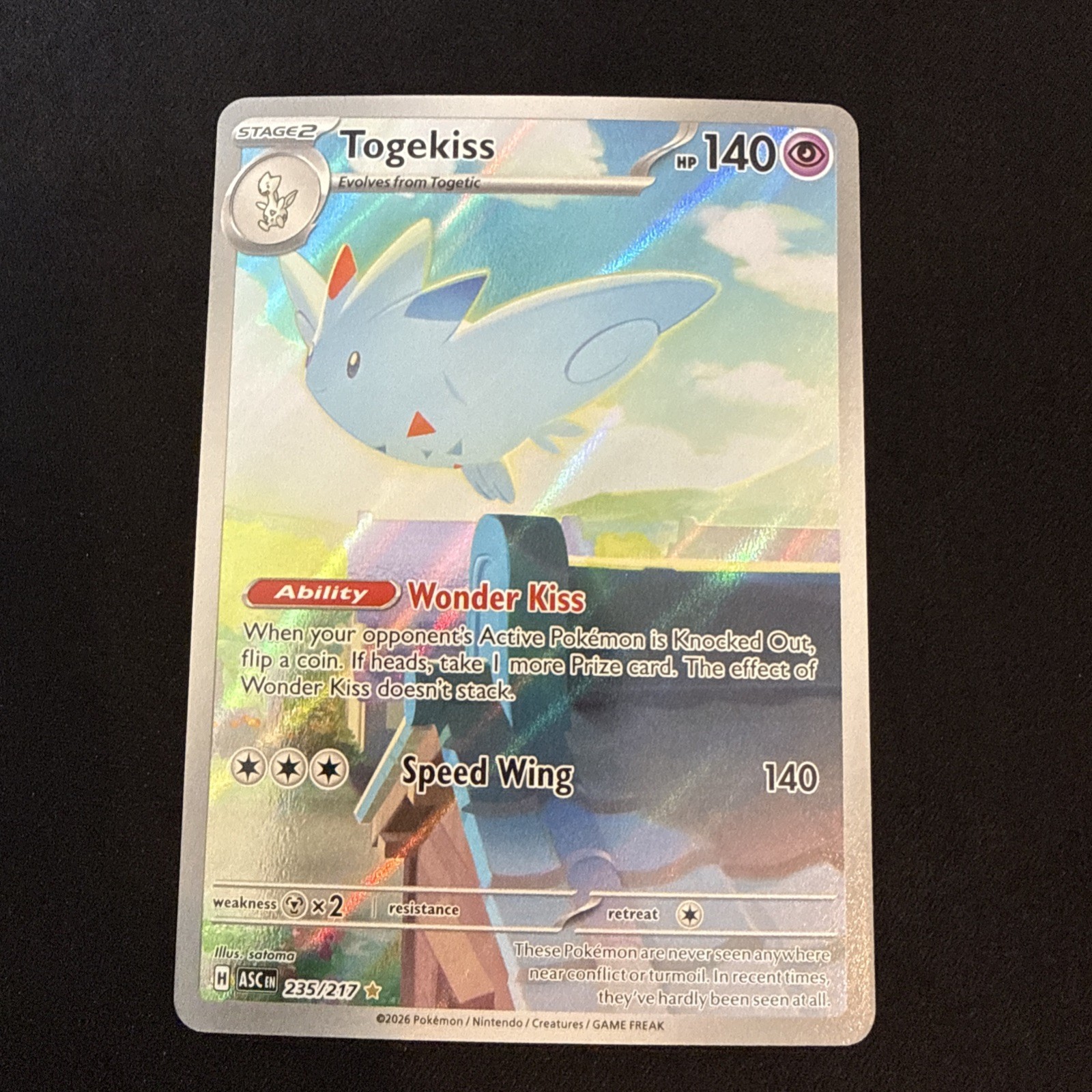 Togekiss 235/217 Ascended Heroes Illustration Rare Pokemon TCG Card NM