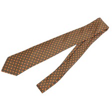 Excellent Condition HERMES H Pattern Small Pattern 100 Silk Tie Regular Tie Gra