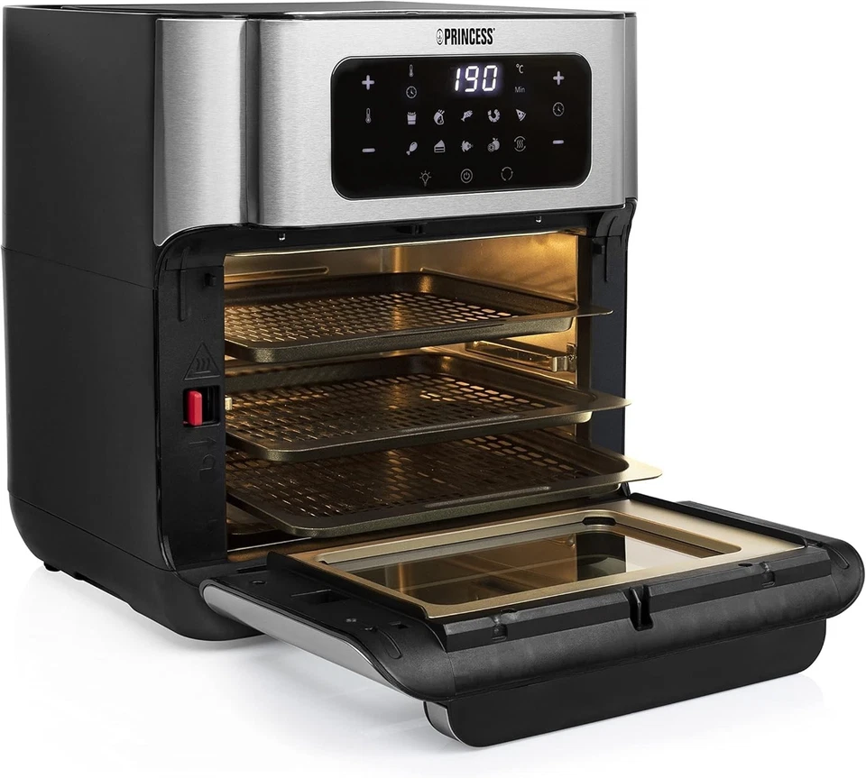 Deluxe Heißluftfritteuse-Ofen Heißluftofen Airfryer Mini Backofen 10L Princess - Bild 2 von 4