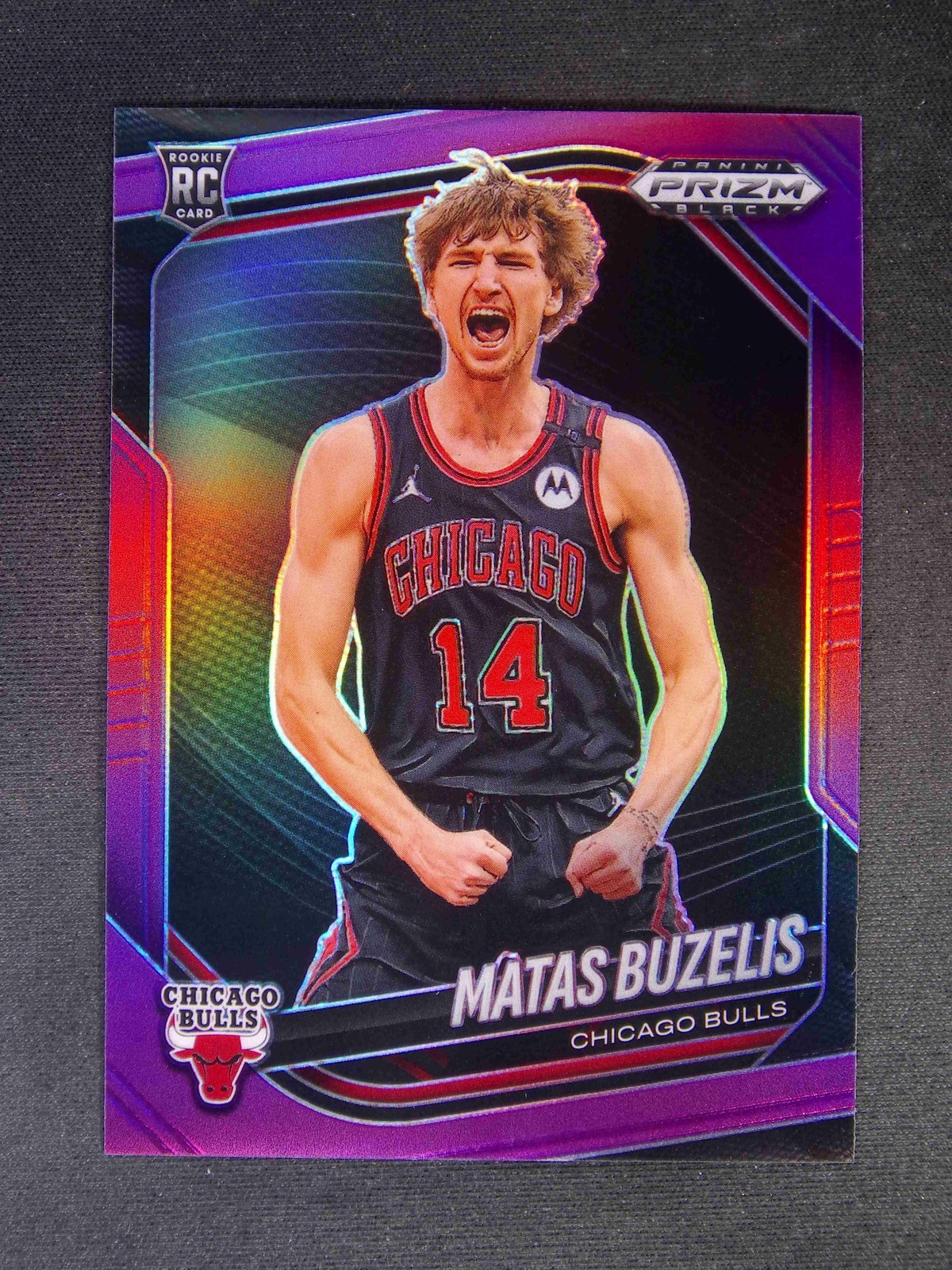 2024-25 Panini Prizm Black Matas Buzelis #41 RC Rookie Purple /99