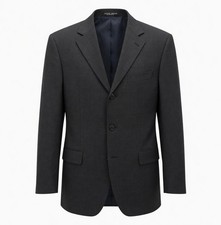 HUGO BOSS Mens Sz 40R Charcoal Gray Virgin Wool Blazer Sport Coat Angelico Parma