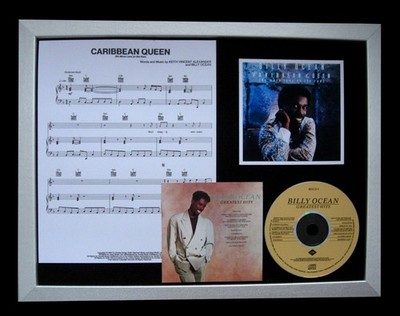 BILLY OCEAN Caribbean Queen QUALITY FRAMED LTD CD DISPLAY+EXPRESS GLOBAL SHIP