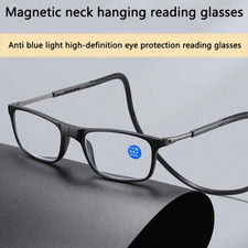 Portable Magnetic Reading Glasses Anti Blue Light Rectangle Neck Hanging Readers