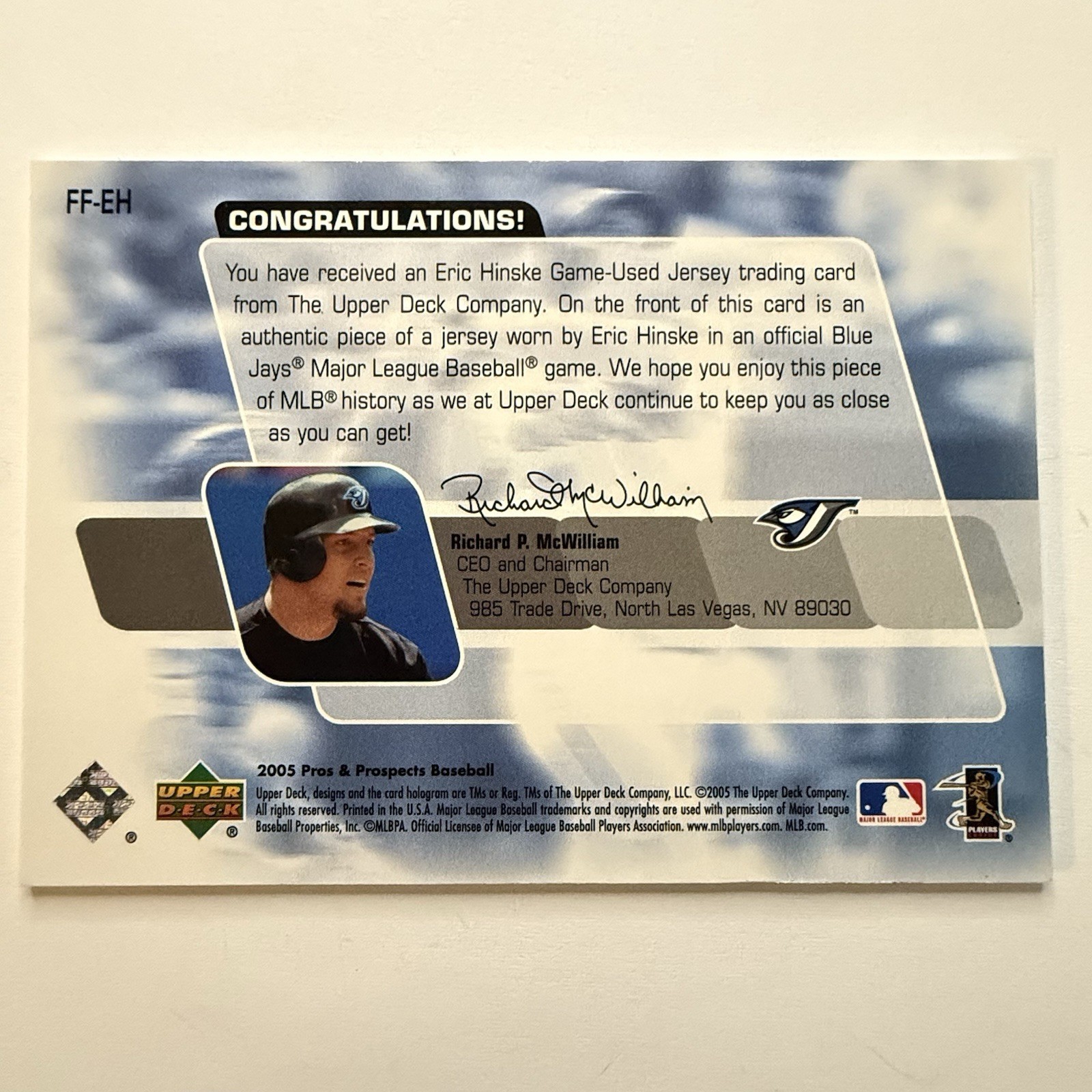 Five (5) Card Lot Baseball Game Used Jersey Cards - Ryan Howard - Jorge Posada view 10