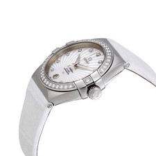 Omega Constellation Co-Axial Automatic Chronometer Diamond White MOP Dial Ladies 2
