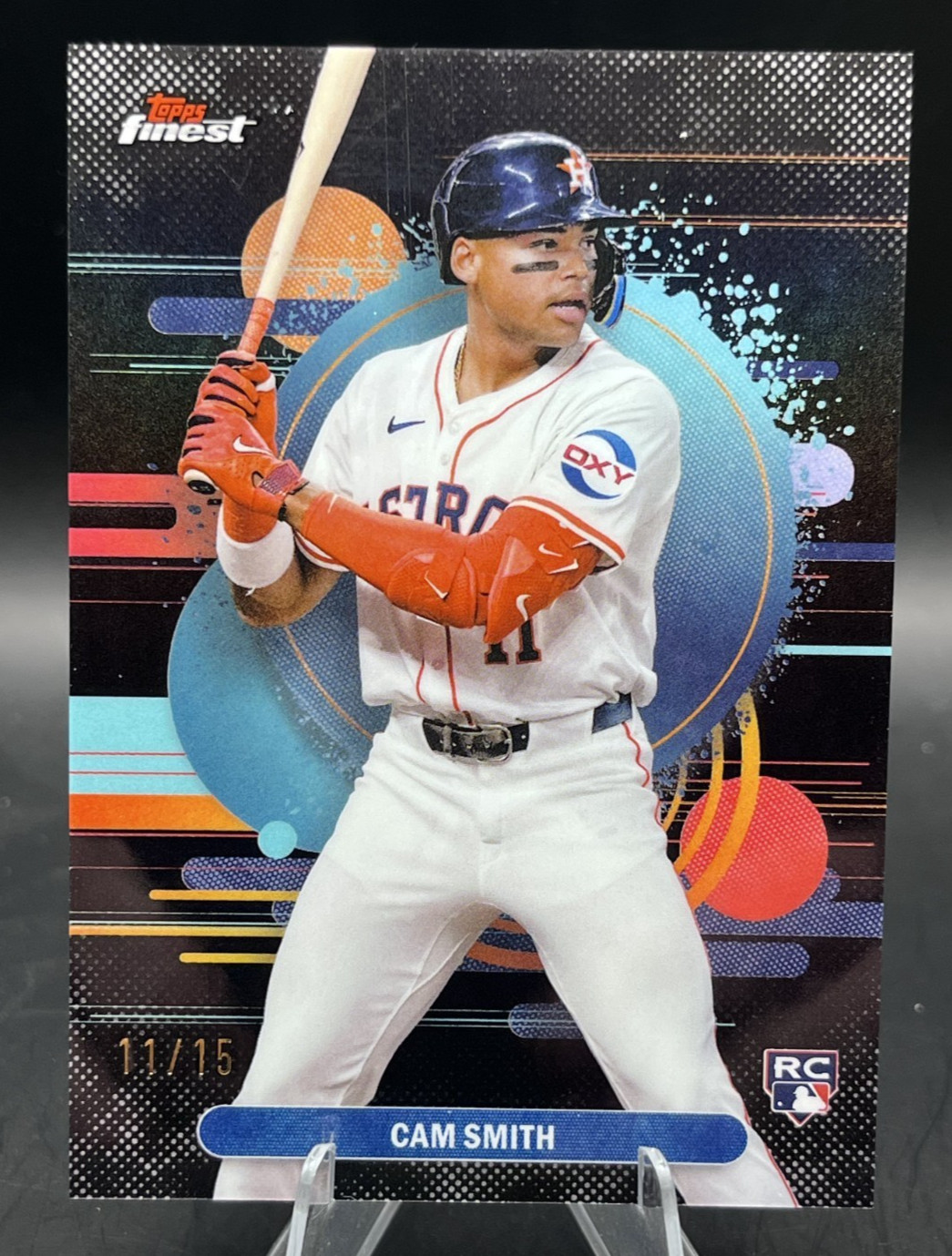 2025 Topps Finest Cam Smith #146 (RC) Uncommon (Black) SP 11/15 - Astros