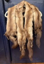 Vintage Fox Fur Stole Full Pelts Heads Tails England 1930s Old Hollywood Wrap