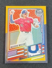 2026 USA Baseball Stars & Stripes Mason Miller Gold  Player Worn USA Patch /10