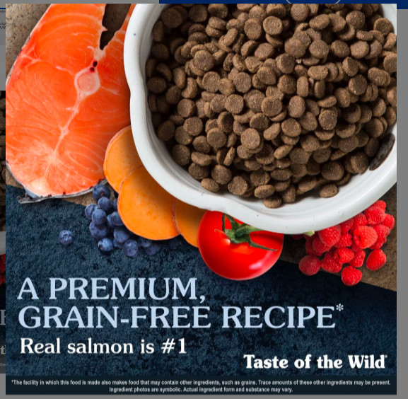 Taste of The Wild Pacific Stream Grain-Free Dry Dog Food With Smoke-28lb