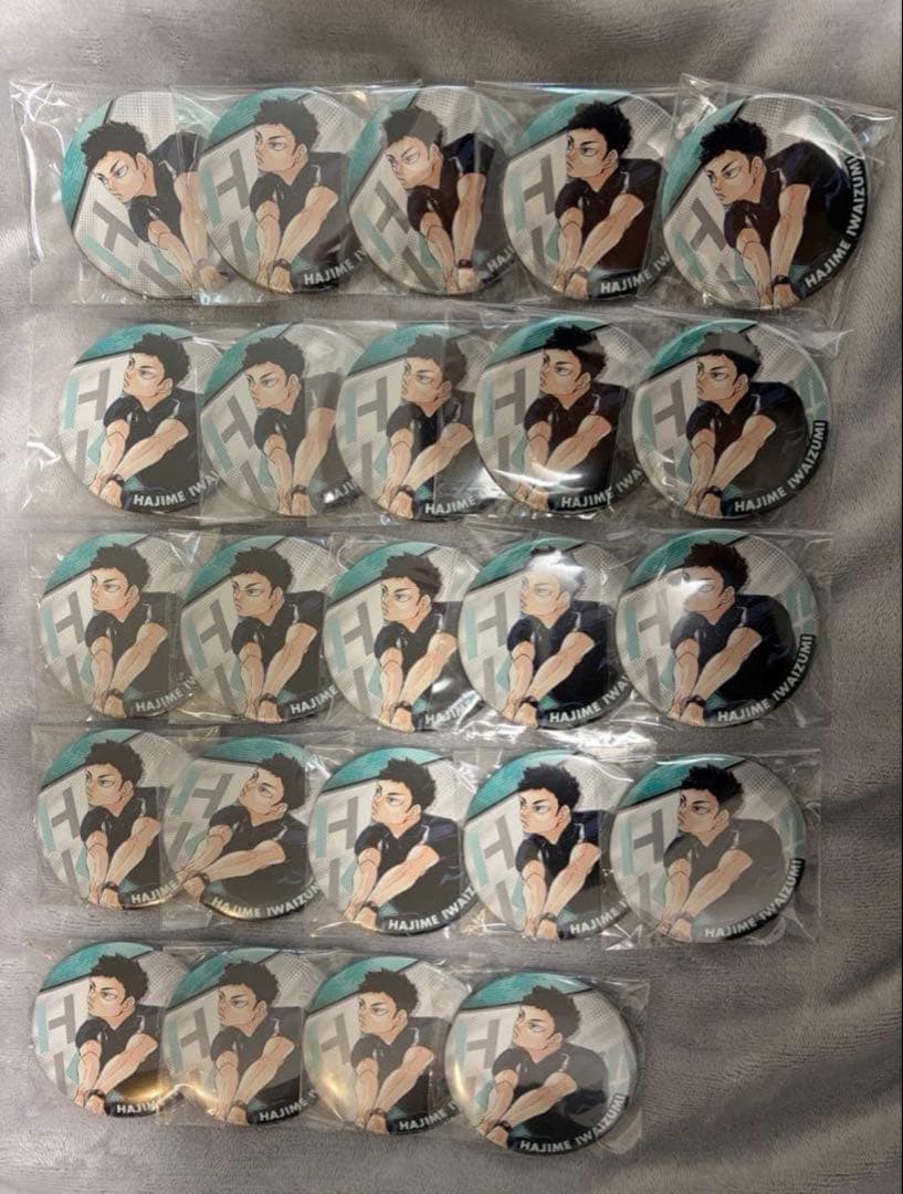 Haikyuu Iwaizumi Hajime Collection Can Badge 24pcs Same Design Set
