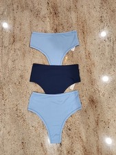 New Women's HANKY PANKY Set Of 3 Supima Cotton Thong Panty Size XS/S