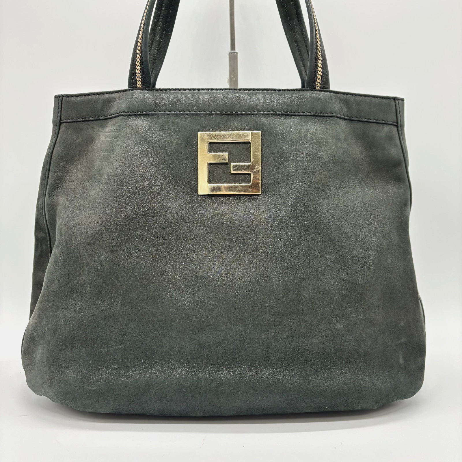 FENDI Shoulder Bag Hand Bag Selleria Leather FF Authentic thumbnail 4