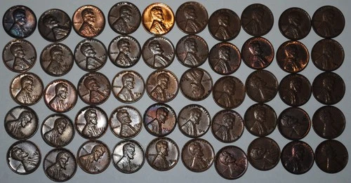 EF-UNC Lincoln Wheat Penny Cent 1938 s - 1 Roll