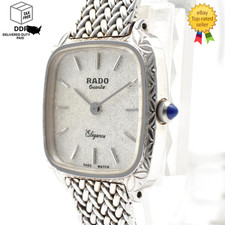 Vintage N MINT RADO Elegance 133.9000.2 White Dial Silver Women's 21mm Watch