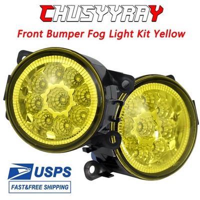 2X LED Fog Lights Bumper Driving Lamp Yellow For 2015-2017 Honda Fit