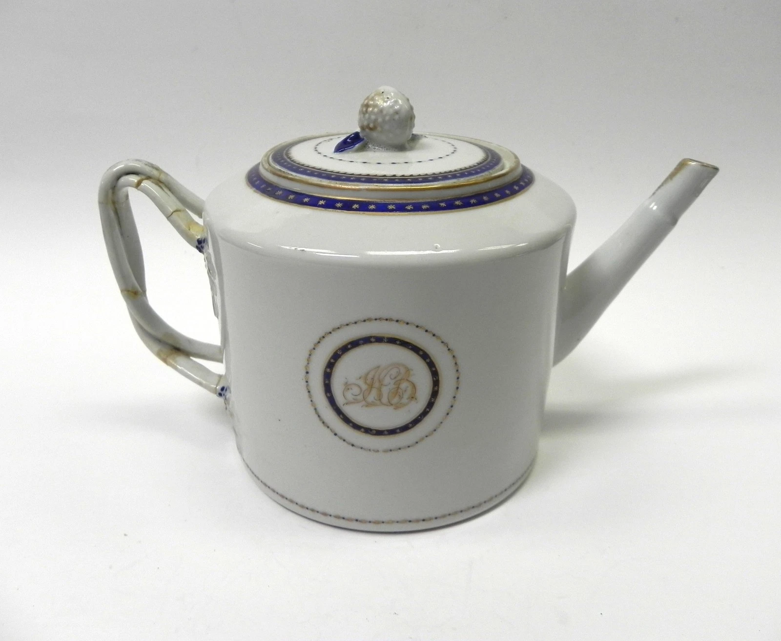 Chinese Export Porcelain Teapot Cup and Saucer - Picture 2 of 12