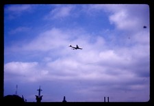 SL22 Slide 1960&rsquo;s Airplane Over Industrial Skyline 153a