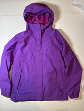 Marmot Jacket Girls XL Purple Lightweight Hood Nylon Rip Stop Rain Jacket