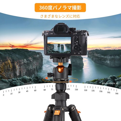 Camera Tripod, K&F Concept, SLR, Compact, Ultra Lightweight, 4 Sections, 160cm, - Picture 5 of 8