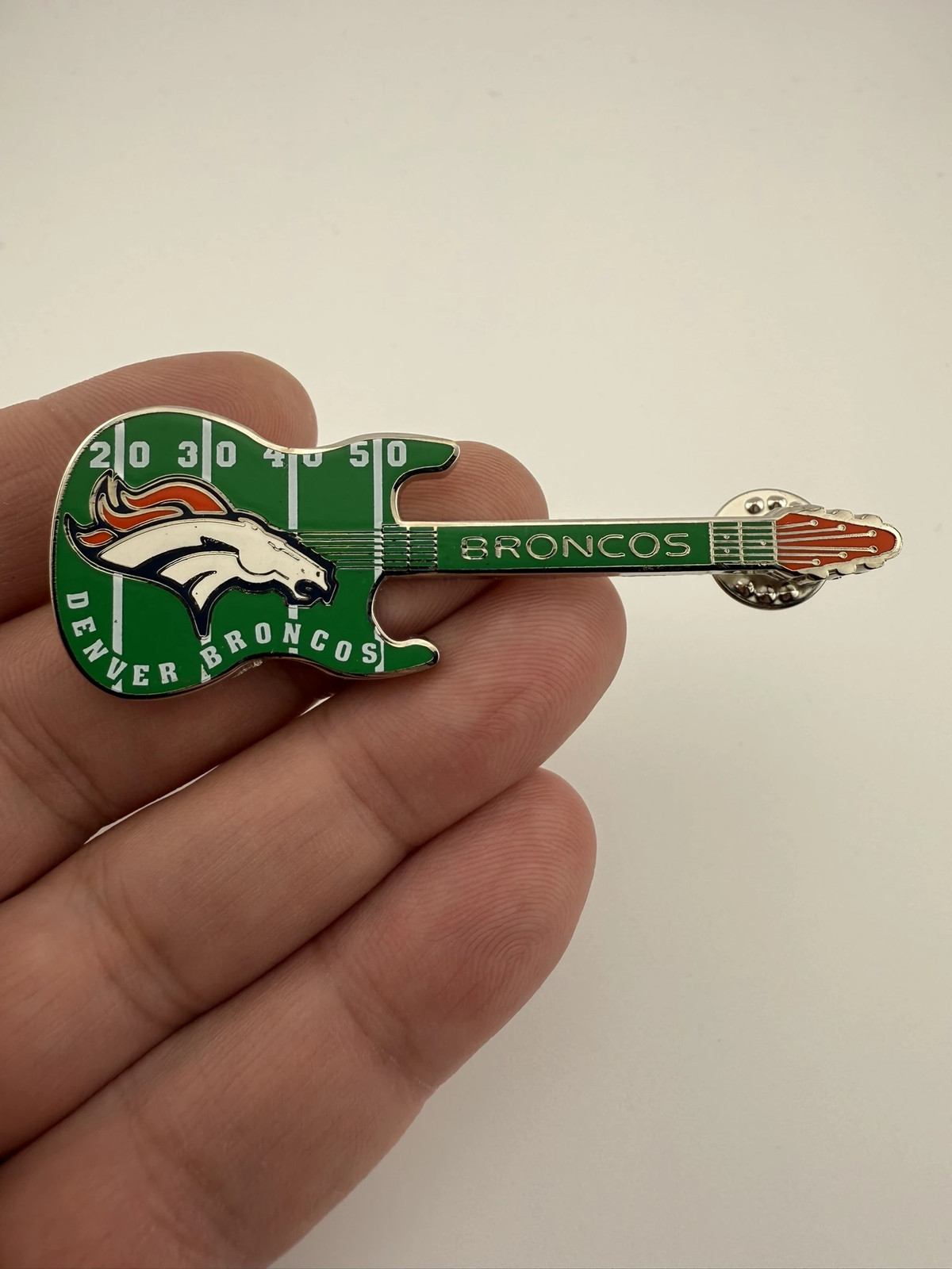 Denver Broncos Guitar Pin by Pro Specialties Group