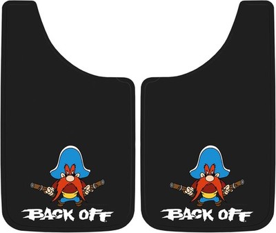 Durable Flaps Easy to Install Yosemite Sam Back Off Easy Fit Mud Guard 11'' Set 2