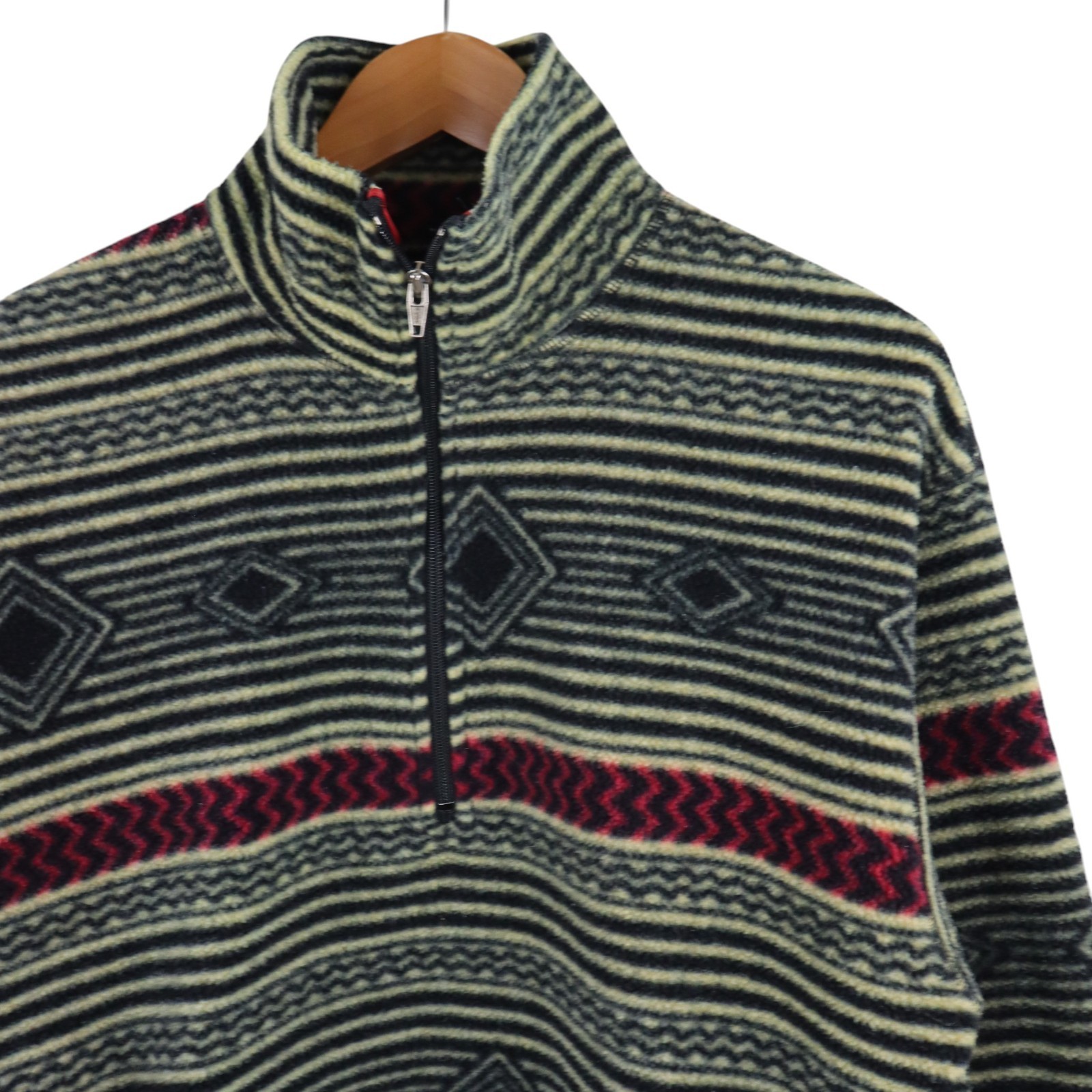 Vintage 90s Patagonia Bullseye Synchilla Fleece Pullover Mens Small Aztec Jacket image 2
