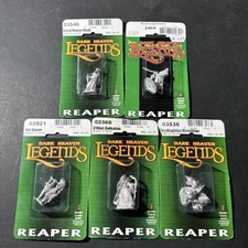 Reaper Miniatures: Lot Of 5 Unpainted Unassembled Sealed Figures (Metal) B2157