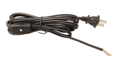 B&P Lamp Cord Set W/Rotary On-Off Switch, Spt-1 Cord Size