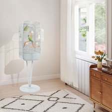 Bird Cage with Stand,White Iron Flight Cage,10kg Load Freestanding Bird Cage