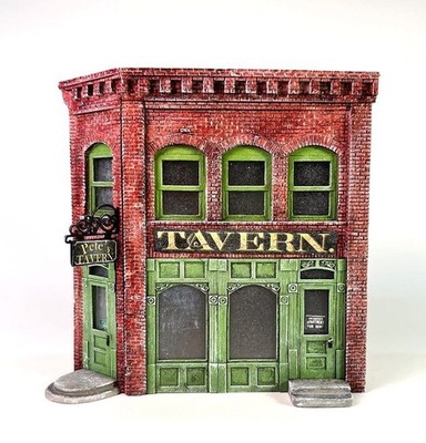 Model RR Building FLAT Background Scenery ''Tavern Bldg'' Choose size N-HO-O