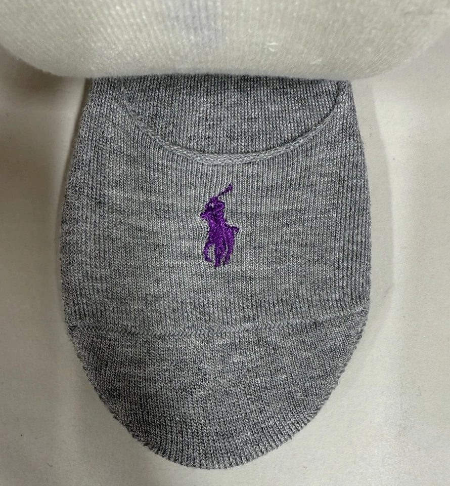 NUEVO CON ETIQUETAS POLO 3 Prs Para mujeres Talla 4-10.5 Multicolor Zapatilla Forro No Show Calcetines Foto 3 de 4