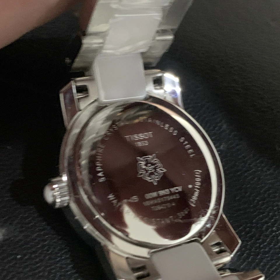 TISSOT T-Cera White Ceramic And Stainless Ladies Watch T064210 A. - Image 3 of 4