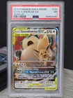 Pokemon Card Eevee & Snorlax GX 120/181 Holo Rare Sun & Moon Team Up 2019 PSA 7