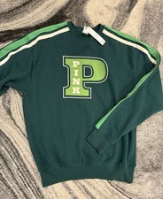 New Victoria  s Secret Pink Sweatshirt L Logo Green NWT