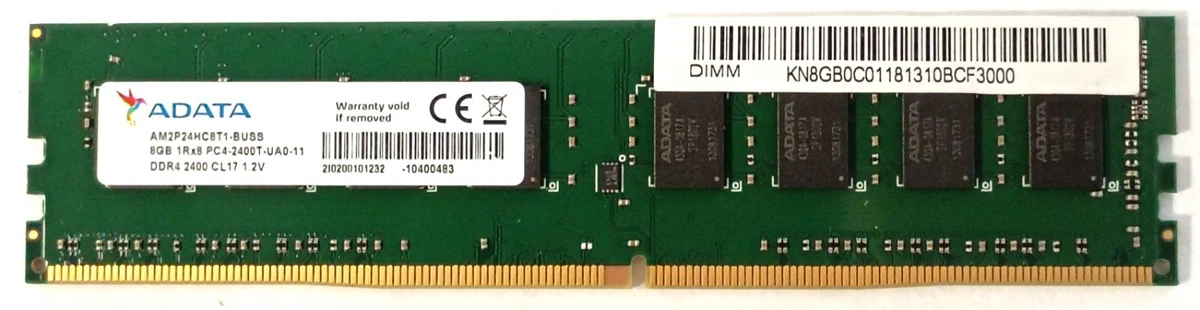 ADATA PC4-19200 (DDR4-2400) Bus Speed Computer RAM 8 GB Total
