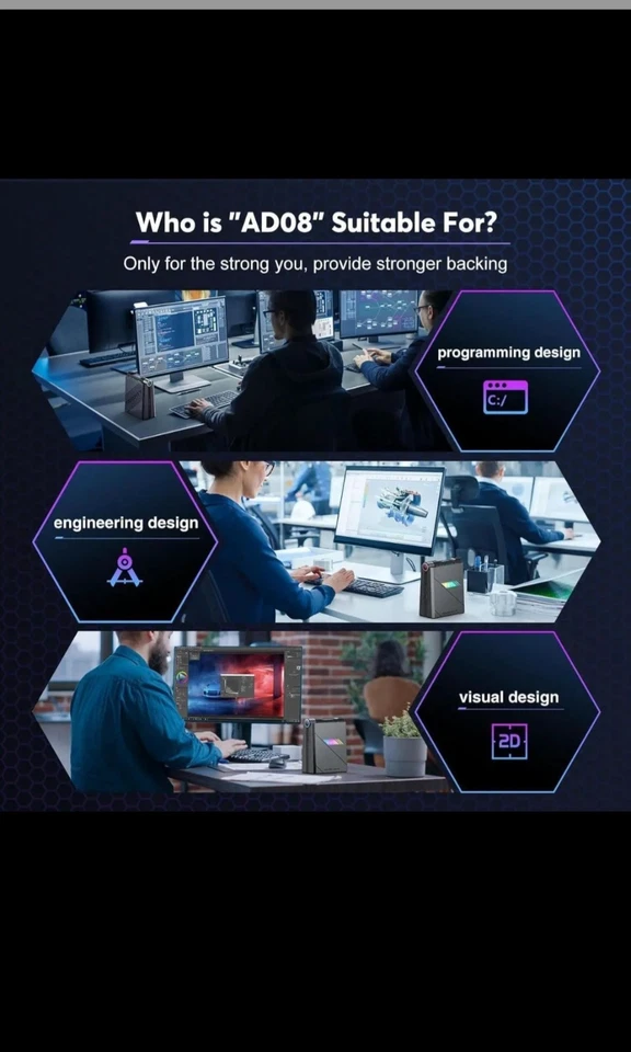 ACEMAGIC 4K MINI Gaming PC INTEL i7 11700B 16GB RAM 512GB SSD WiFi 6 Win 11 Pro - Image 3 of 4