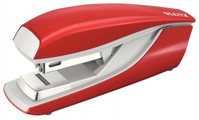 Leitz NeXXt 55050025 Flat Stapler 30-Sheet Capacity Red Red 30 Sheets