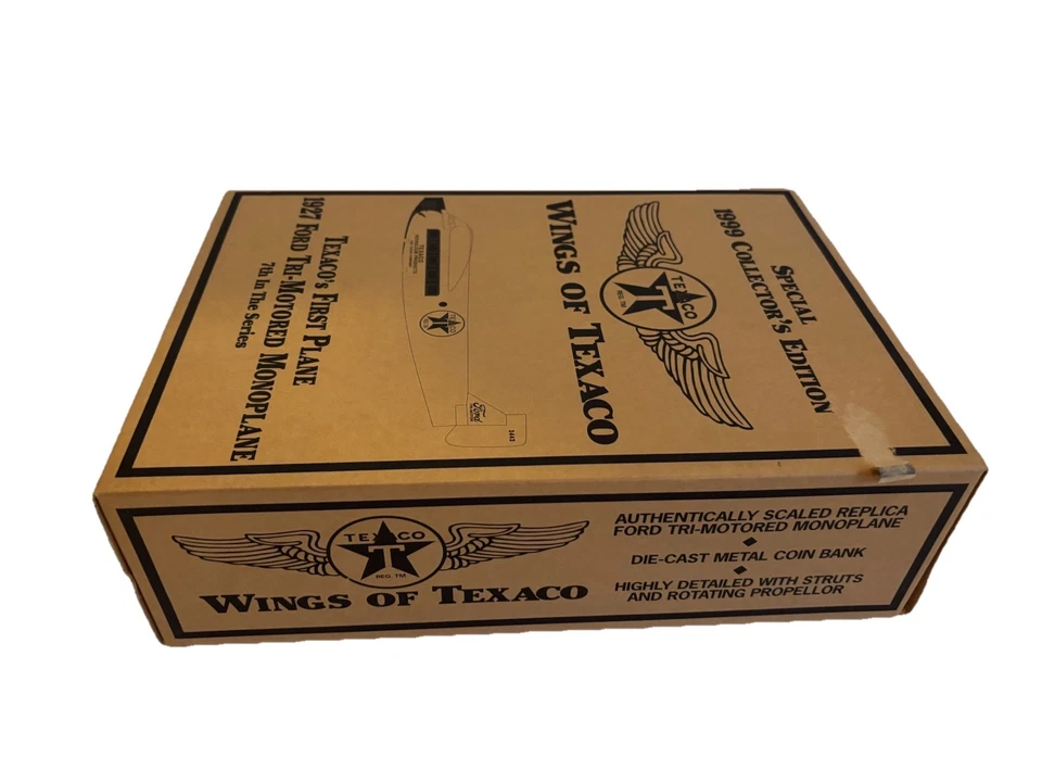 Крылья Texaco коллекционера 1927 Ford трехмоторный моноплан литая монета банк - Изображение 4 из 4