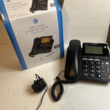 AT T CD4930 Corded Phone with Digital Answering System and Caller ID: BLACK