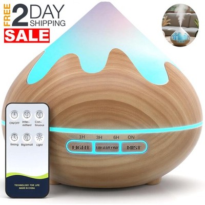 Difusor De Aromas 500 ML Para Casa Baño El Hogar Con Luz LED y Control Remoto