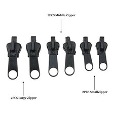 Fix Zipper Zip Slider Repair Instant Kit Removable Rescue Replacement Pack of 6P