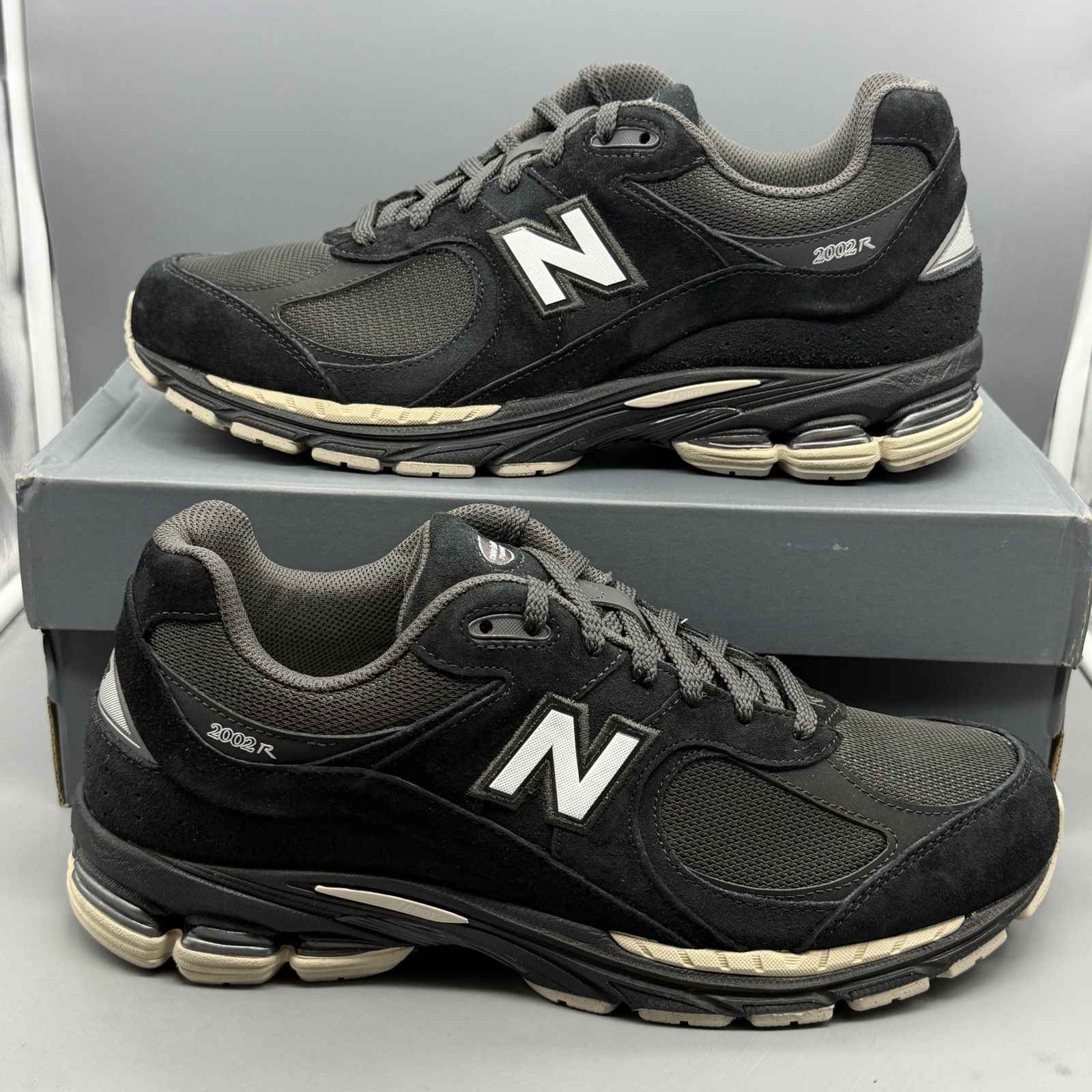 New Balance 2002R Mens 13 Black Brown Casual Sneakers Running Shoes U2002RL NWB